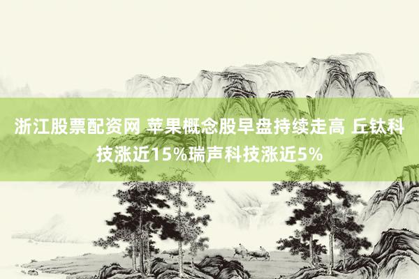 浙江股票配资网 苹果概念股早盘持续走高 丘钛科技涨近15%瑞声科技涨近5%