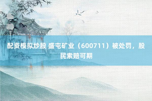 配资模拟炒股 盛屯矿业（600711）被处罚，股民索赔可期