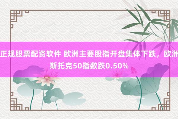 正规股票配资软件 欧洲主要股指开盘集体下跌，欧洲斯托克50指数跌0.50%