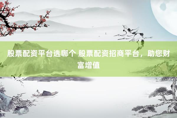 股票配资平台选哪个 股票配资招商平台，助您财富增值